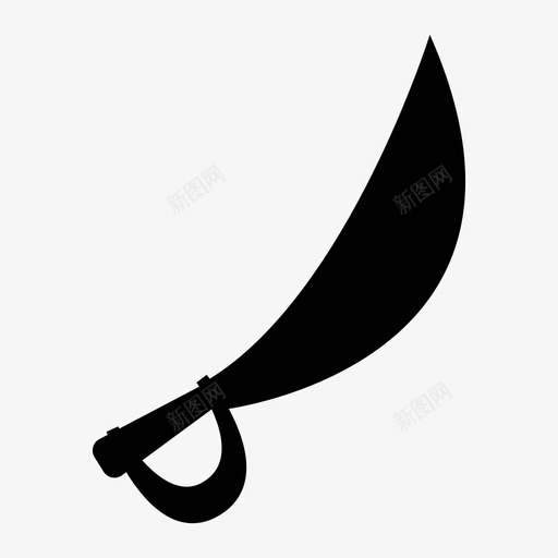 海盗剑剑大刀图标svg_新图网 https://ixintu.com 大刀 武器 海盗