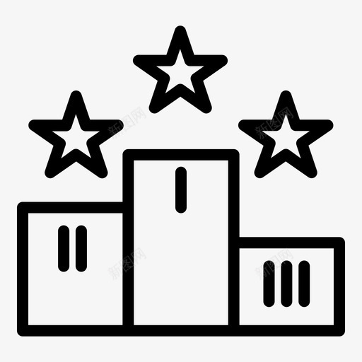 领奖台冠军排名图标svg_新图网 https://ixintu.com 冠军 套装 排名 运动 领奖台