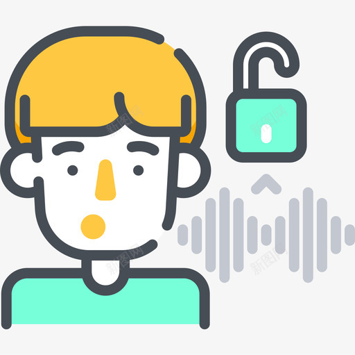 声音识别未来世界4双色图标svg_新图网 https://ixintu.com 双色 声音 未来世界 识别