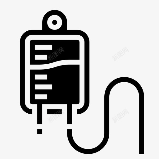 生理盐水袋保健图标svg_新图网 https://ixintu.com 保健 医用 固体 生理盐水 输液 静脉