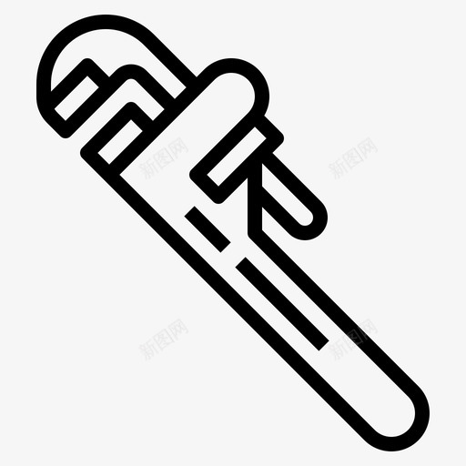 管道工具68轮廓图标svg_新图网 https://ixintu.com 工具 管道 轮廓
