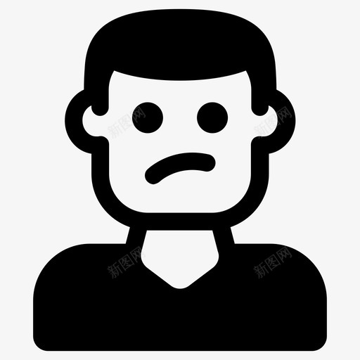 情感男人烦恼图标svg_新图网 https://ixintu.com 情感 情绪化 无聊 烦恼 男人