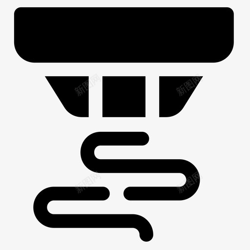 烟雾探测器智能家居4已填充图标svg_新图网 https://ixintu.com 填充 探测器 智能家居 烟雾