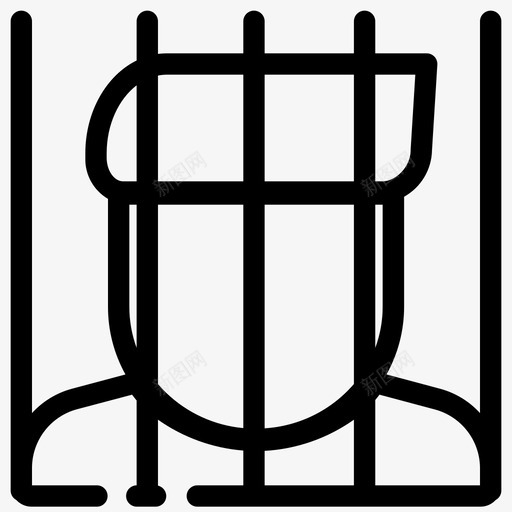 监狱被捕罪犯图标svg_新图网 https://ixintu.com 囚犯 无关 法律 监狱 罪犯 被捕