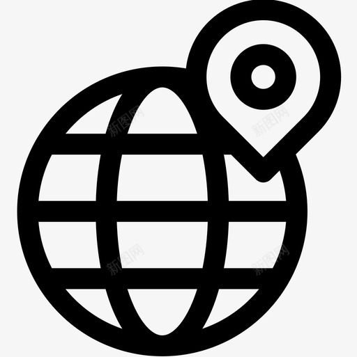 位置旅行219直线图标svg_新图网 https://ixintu.com 位置 旅行 直线