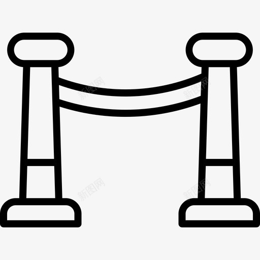 栅栏6号剧场直线型图标svg_新图网 https://ixintu.com 剧场 栅栏 直线 线型
