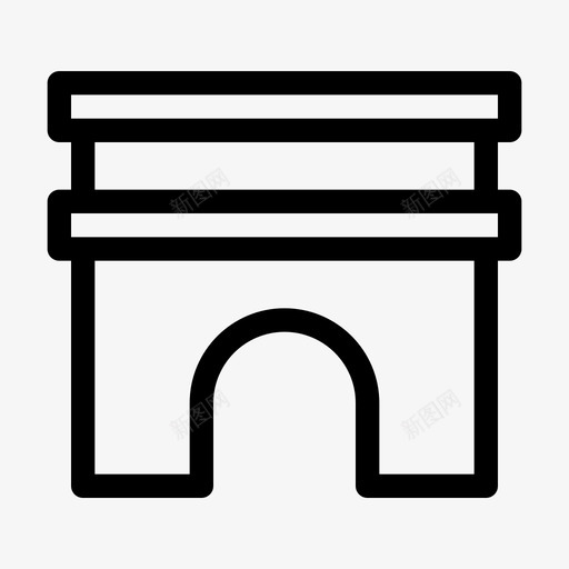 纪念碑拱门地标图标svg_新图网 https://ixintu.com 博物馆 地标 拱门 纪念碑 纪念馆