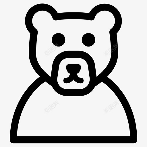 熊动物森林图标svg_新图网 https://ixintu.com 动物 森林 灰熊 野人