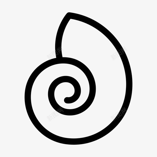 贝壳软体动物海洋图标svg_新图网 https://ixintu.com 动物 海洋 第十二 贝壳 软体