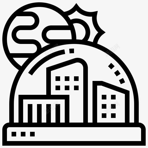 太空殖民地穹顶探险队图标svg_新图网 https://ixintu.com 太空 宇航 技术 探险队 栖息地 殖民地 穹顶 行星