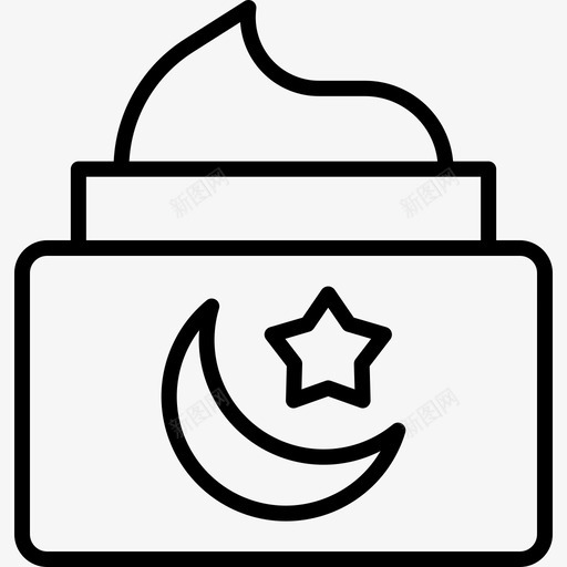 晚霜睡眠48线性图标svg_新图网 https://ixintu.com 晚霜 睡眠 线性