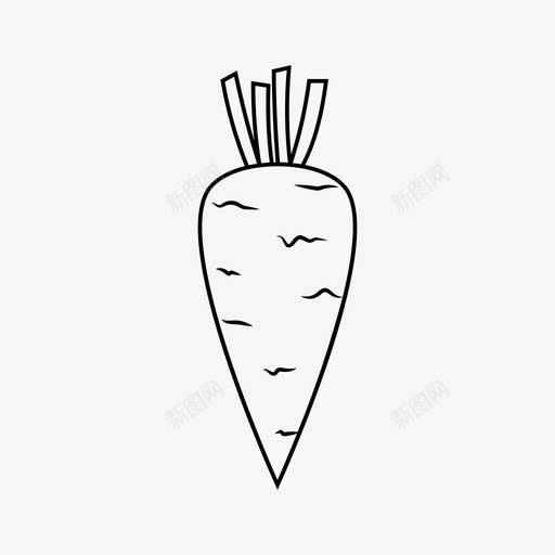 胡萝卜秋天花园图标svg_新图网 https://ixintu.com 收获 秋天 胡萝卜 花园 蔬菜