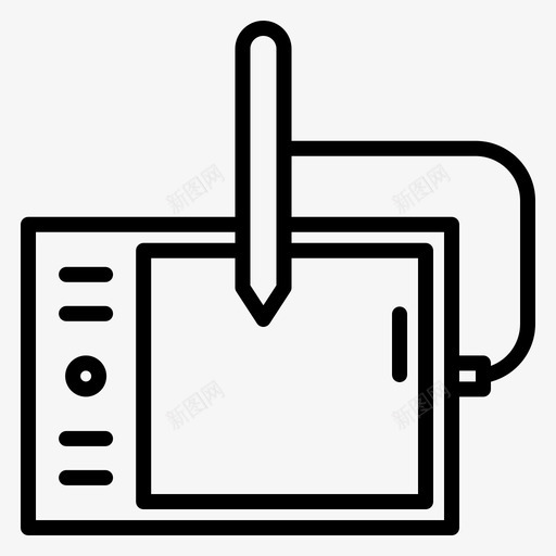 图形板硬件41线性图标svg_新图网 https://ixintu.com 图形 硬件 线性