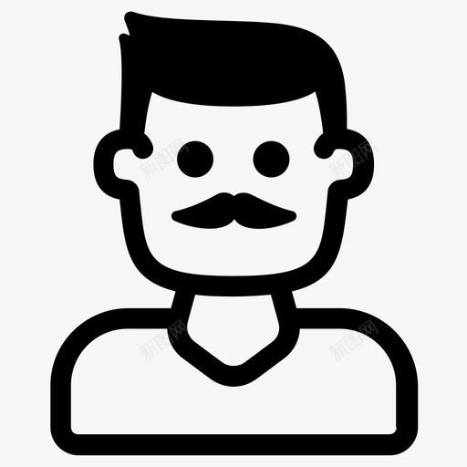 男孩男性胡子图标svg_新图网 https://ixintu.com 男孩 男性 笑脸 胡子 表情