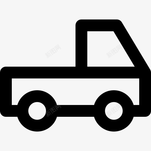皮卡车农业33直线型图标svg_新图网 https://ixintu.com 农业 卡车 皮卡 直线 线型