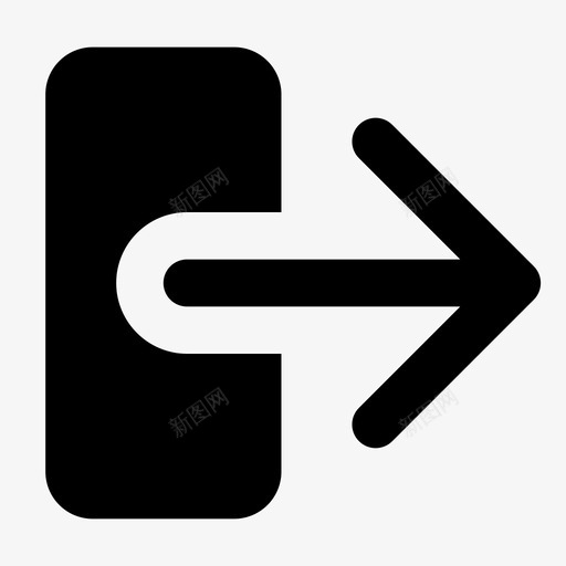 注销向右箭头门图标svg_新图网 https://ixintu.com 24字形 向右 注销 用户 电子商务 箭头 退出