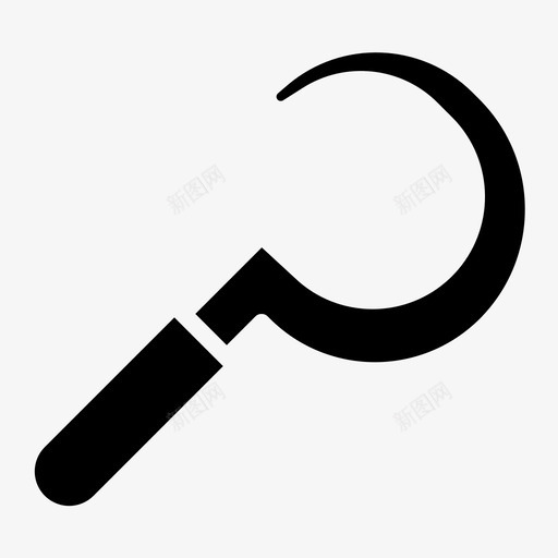 镰刀农场收获图标svg_新图网 https://ixintu.com 农场 固体 工具 收获 水稻 镰刀