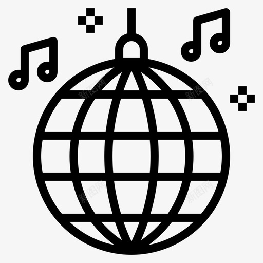 迪斯科舞会舞蹈音乐图标svg_新图网 https://ixintu.com 聚会 舞会 舞蹈 迪斯科 音乐