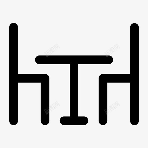 桌子椅子吃的图标svg_新图网 https://ixintu.com 吃的 字形 桌子 椅子 设置 食物 餐厅