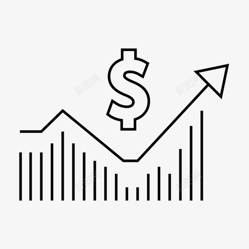 图表业务升级增加图标svg_新图网 https://ixintu.com 业务 公司 升级 向上 图标 图表 增加 强化 线图