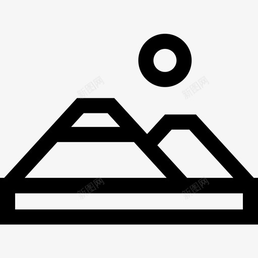 海拔24度直线图标svg_新图网 https://ixintu.com 24度 海拔 直线