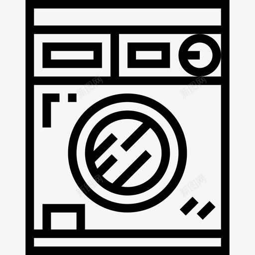 洗衣机洗衣房21直列式图标svg_新图网 https://ixintu.com 列式 洗衣房 洗衣机 直列