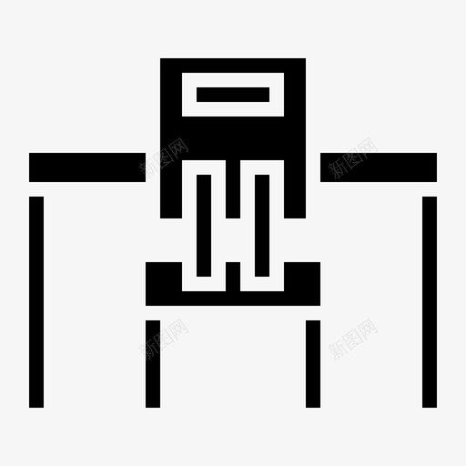椅子教室书桌图标svg_新图网 https://ixintu.com 书桌 学校 实心 教室 教育 椅子