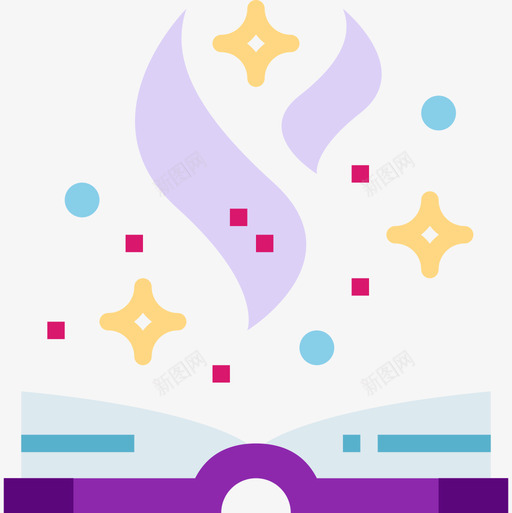 书魔术师2扁平图标svg_新图网 https://ixintu.com 扁平 魔术师
