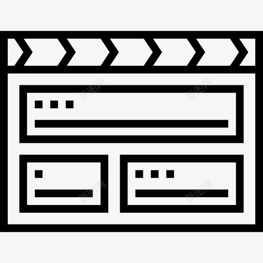 隔板音视频18线性图标svg_新图网 https://ixintu.com 线性 隔板 音视频