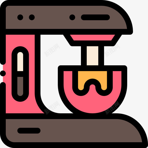 混合机美食19线性颜色图标svg_新图网 https://ixintu.com 混合机 线性 美食 颜色