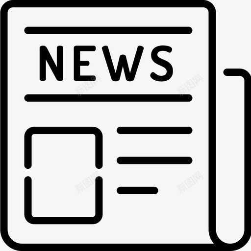 报纸手工艺品9线状图标svg_新图网 https://ixintu.com 手工艺品 报纸 线状