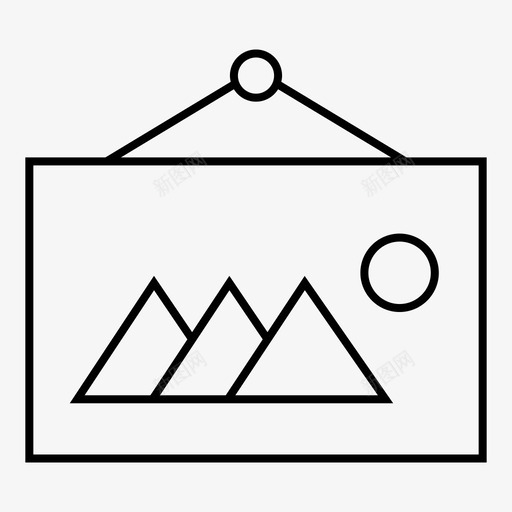 框架艺术悬挂图标svg_新图网 https://ixintu.com 图像 图片 家具 悬挂 框架 艺术