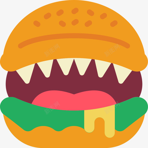 汉堡夜生活食品4平淡图标svg_新图网 https://ixintu.com 夜生活 平淡 汉堡 食品