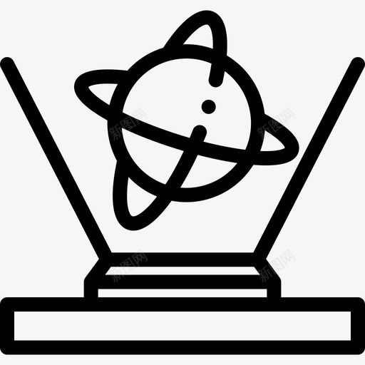 全息图未来技术11线性图标svg_新图网 https://ixintu.com 全息图 未来技术 线性