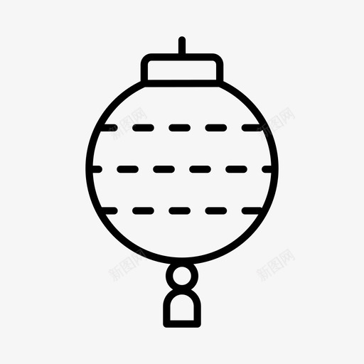 农历新年庆祝中国城图标svg_新图网 https://ixintu.com 中国 农历 庆祝 新年 灯笼