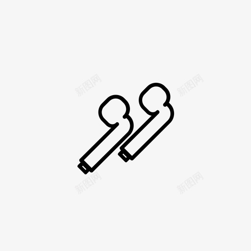 无线耳机airpods蓝牙图标svg_新图网 https://ixintu.com airpods 无线耳机 电子产品 耳机 蓝牙 音乐