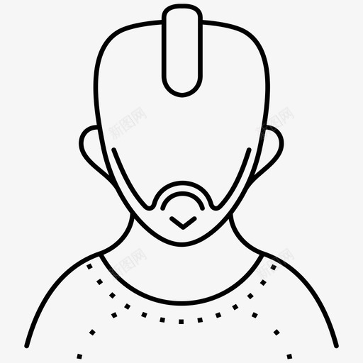 化身时尚发型图标svg_新图网 https://ixintu.com 化身 发型 时尚 男性 角色
