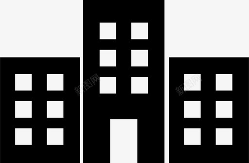 建筑物城市旅馆图标svg_新图网 https://ixintu.com 城市 建筑物 旅馆