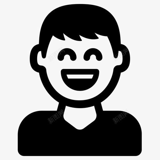 笑搞笑快乐图标svg_新图网 https://ixintu.com 微笑 快乐 搞笑 表情 达人