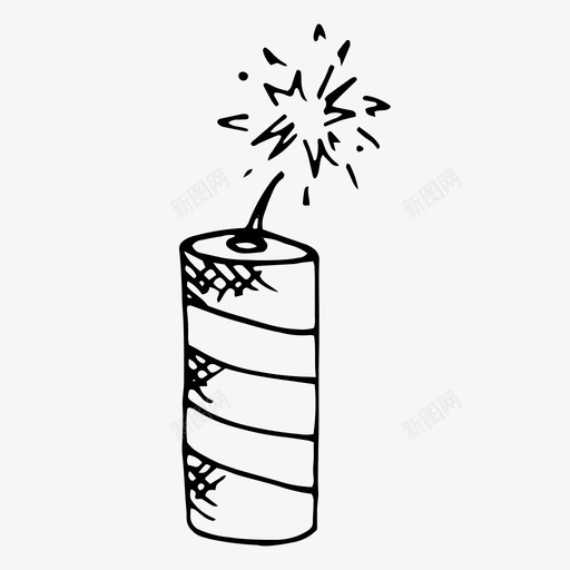 烟花庆祝节日图标svg_新图网 https://ixintu.com 圣诞节 寒假 庆祝 手绘 新年 烟花 节日