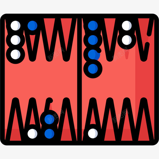 双陆棋游戏71线性颜色图标svg_新图网 https://ixintu.com 游戏 线性 陆棋 颜色