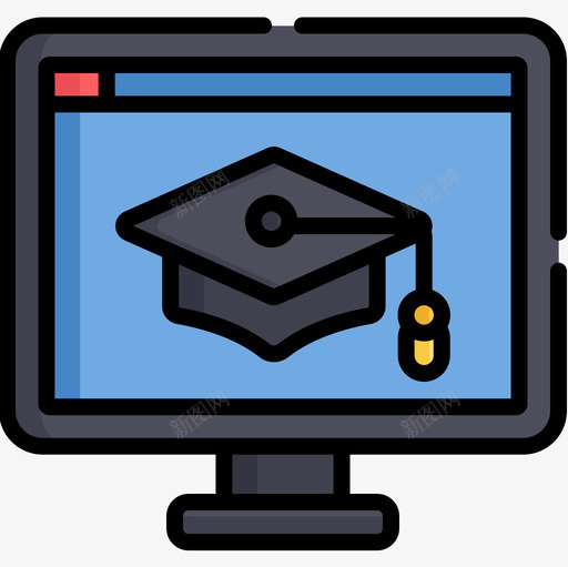 在线学习大学45线性颜色图标svg_新图网 https://ixintu.com 在线学习 大学 线性 颜色