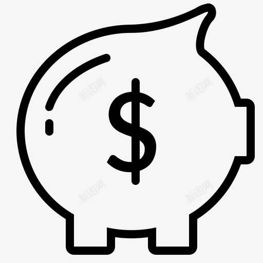 省钱养猪电子商务商店图标svg_新图网 https://ixintu.com 养猪 商店 电子商务 省钱