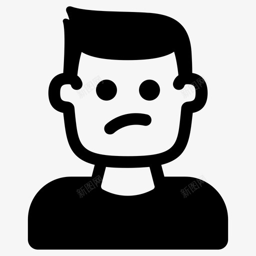 无聊烦恼情绪图标svg_新图网 https://ixintu.com 不安 情绪 感觉 无聊 激动 烦恼