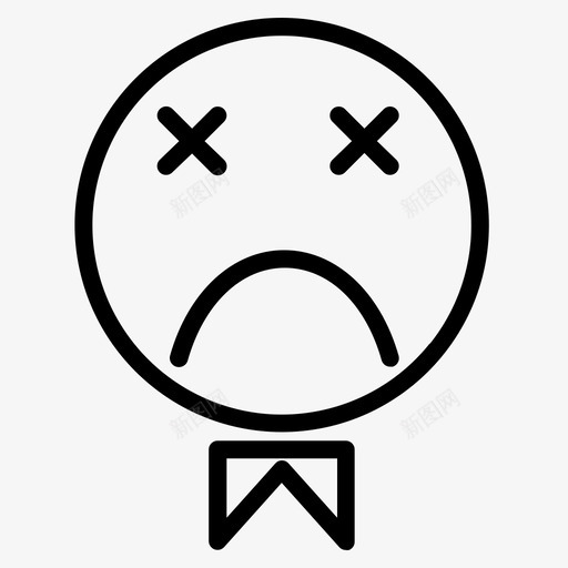 疲倦表情发烧图标svg_新图网 https://ixintu.com 累瘫 不适 发烧 生病 疲倦 表情 面部
