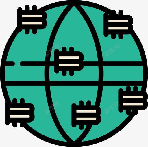 比特币比特币105线性颜色图标svg_新图网 https://ixintu.com 比特 线性 颜色