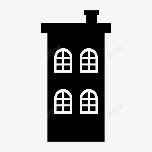 家庭建筑物大厦图标svg_新图网 https://ixintu.com 住宅 大厦 家庭 建筑物