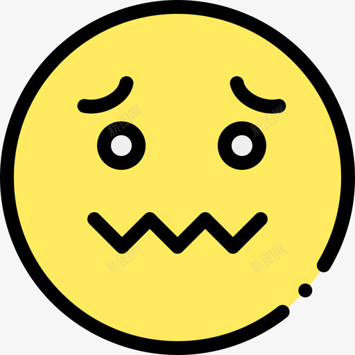 惊吓表情28线性颜色图标svg_新图网 https://ixintu.com 惊吓 线性 表情 颜色