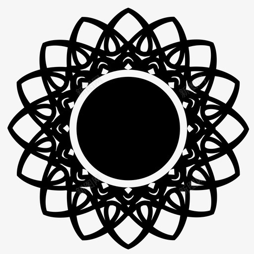 太阳花朵曼陀罗图标svg_新图网 https://ixintu.com 太阳 曼陀罗 花朵 阳光