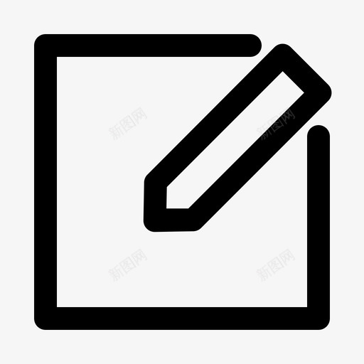 撰写纸张笔图标svg_新图网 https://ixintu.com ui 书写 图标 撰写 文本 纸张